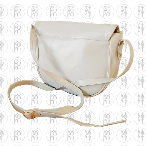 Cream St Michael Leather Vintage 90s Satchel Handbag - Picture 4 of 5